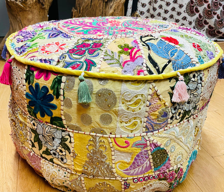 Patchwork Pouf Ottoman - Just Arrived Large Size