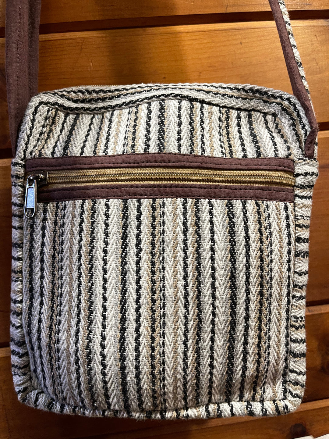 Woven Cotton Crossbody Bag