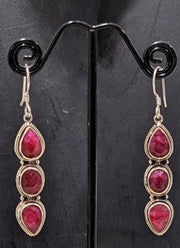 Richly Hued Ruby Earrings