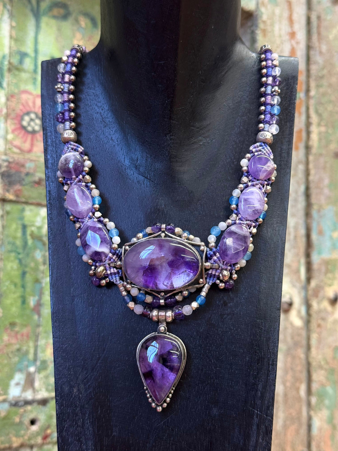 Amethyst Necklace - Floating Lotus