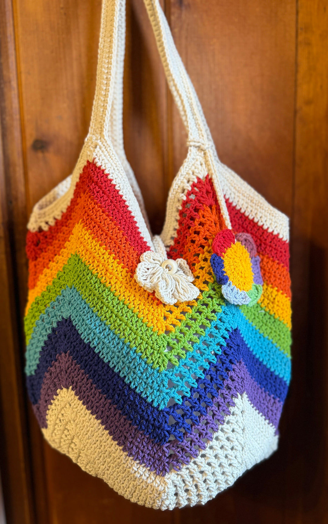 Crochet Tote Bag - Floating Lotus