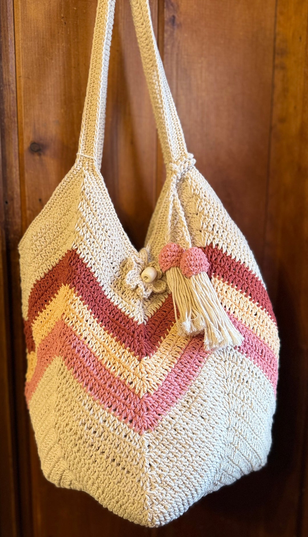 Crochet Tote Bag - Floating Lotus