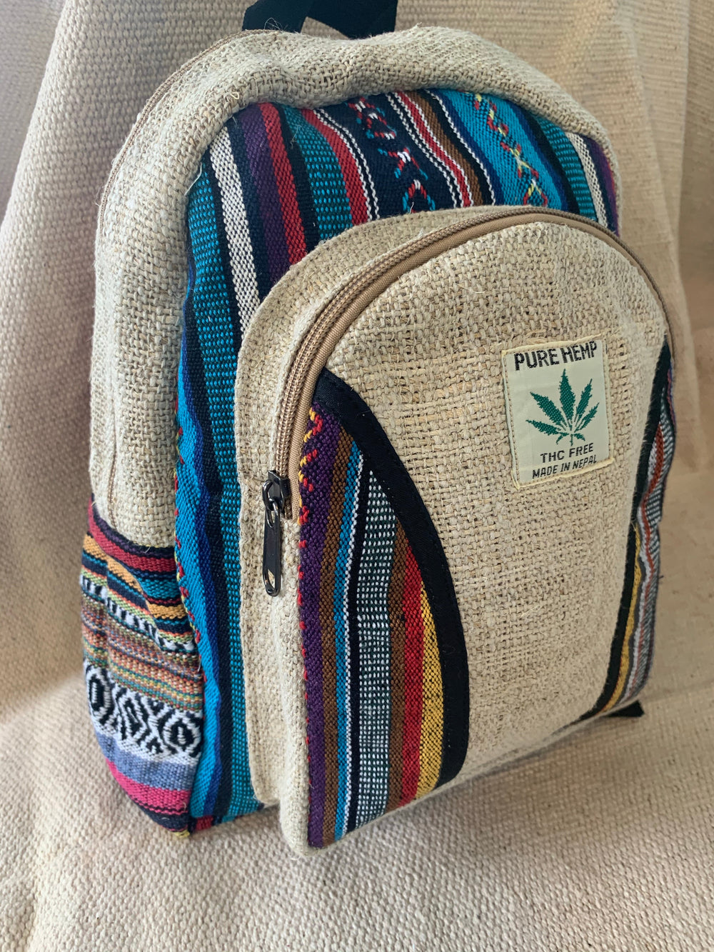 Hemp Backpack - Floating Lotus