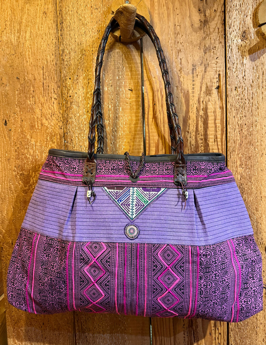 Hmong Textile Handbag - Floating Lotus