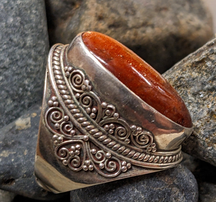 Mesmerizing Sunstone Joy Ring - Floating Lotus