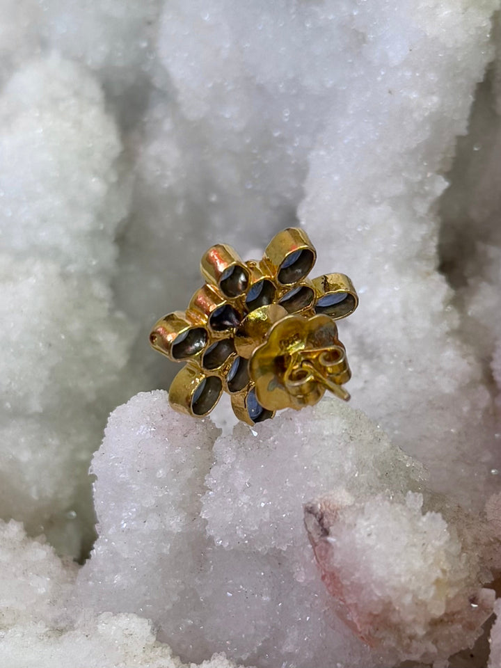 Sapphire Star Stud Earrings - Floating Lotus