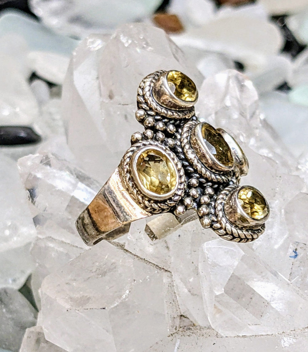 Stunning Citrine Ring - Floating Lotus