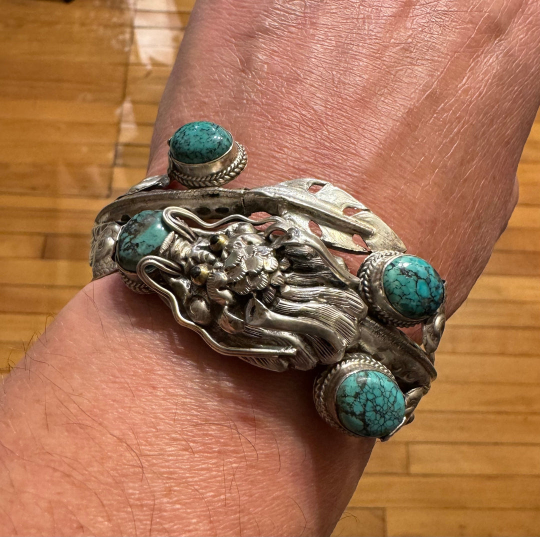 Turquoise Thunder Dragon Bracelet - Floating Lotus