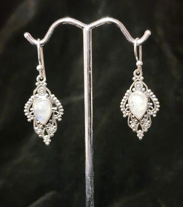 Elegant Drop Moonstone Earrings