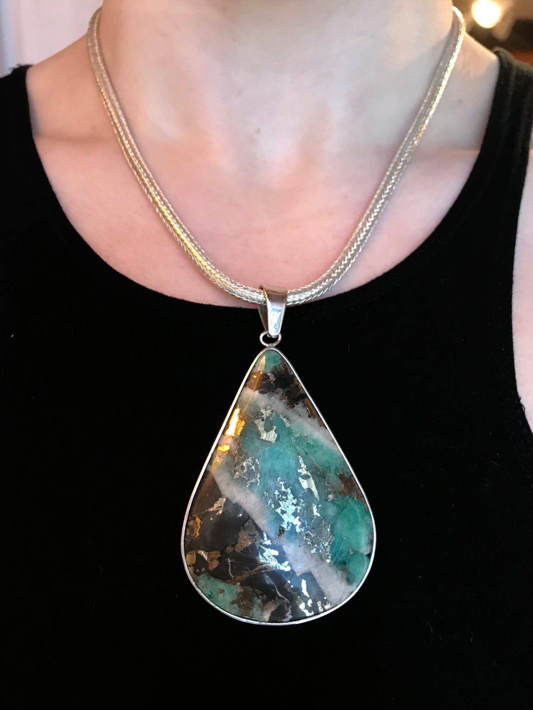 Earth’s Blessing Emerald & Pyrite Pendant