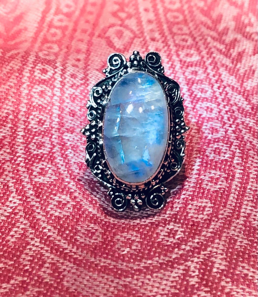 Luminous Moonstone Ring