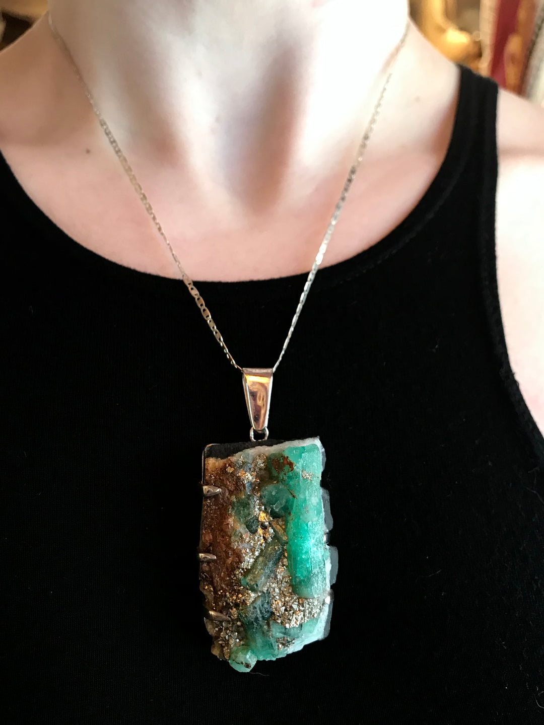 Nature’s Heart Emerald & Pyrite Pendant