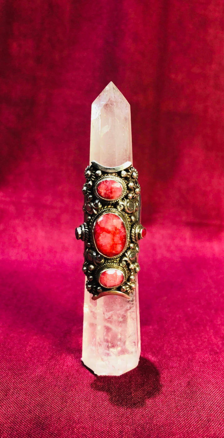 Earth Ruby Saddle Ring