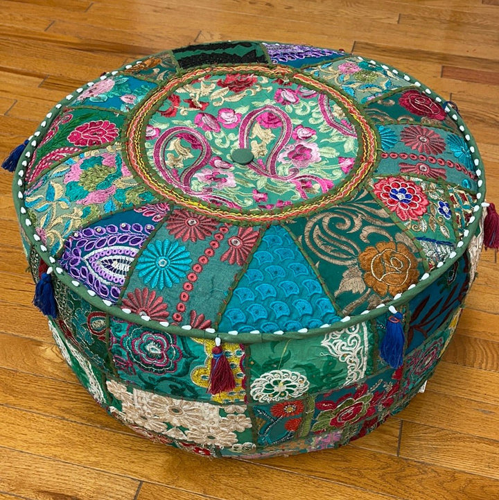 Patchwork Pouf Ottoman - Just Arrived Large Size