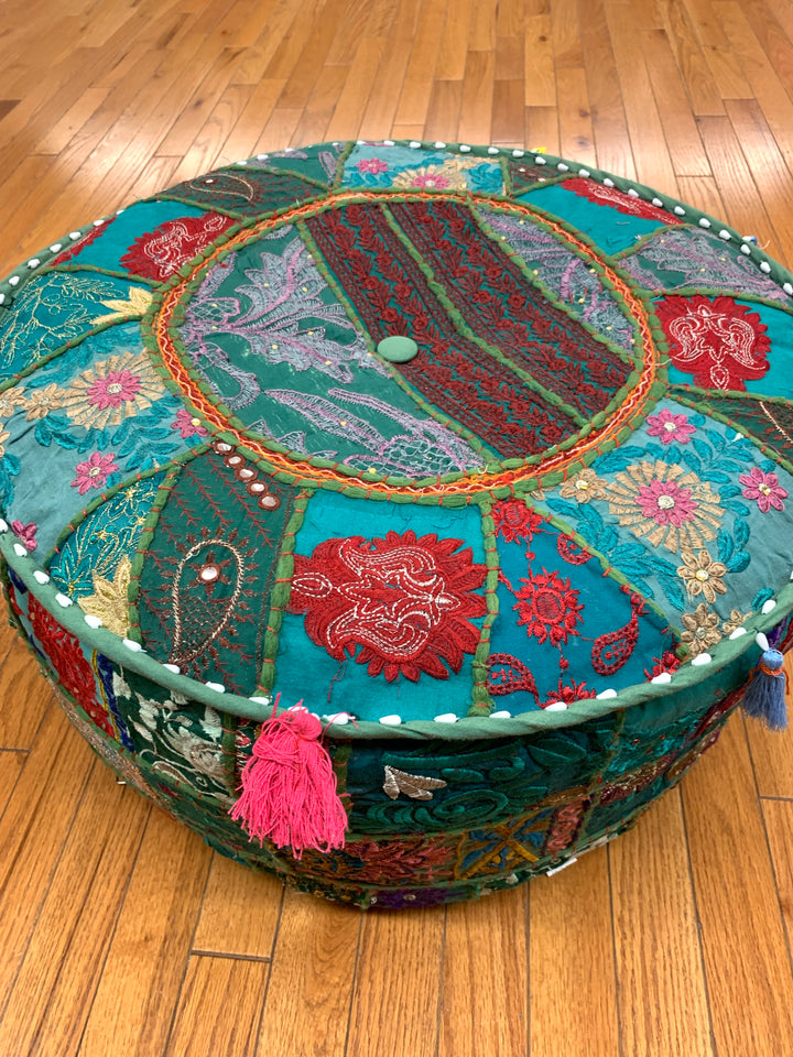 Patchwork Pouf Ottoman - Just Arrived Large Size