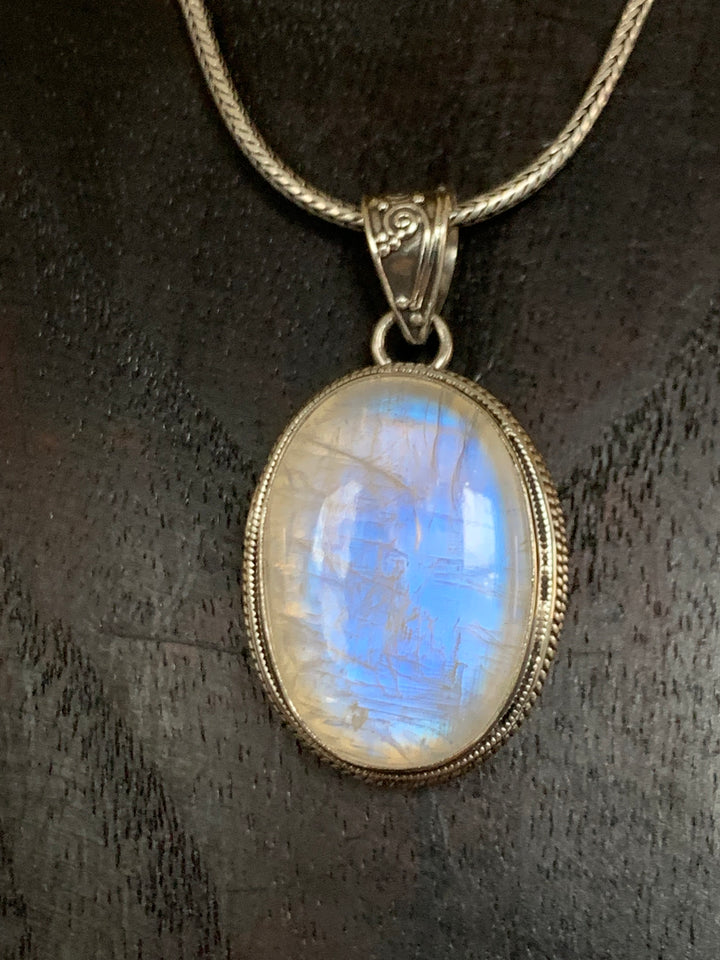 Luminous Moonstone Locket Pendant