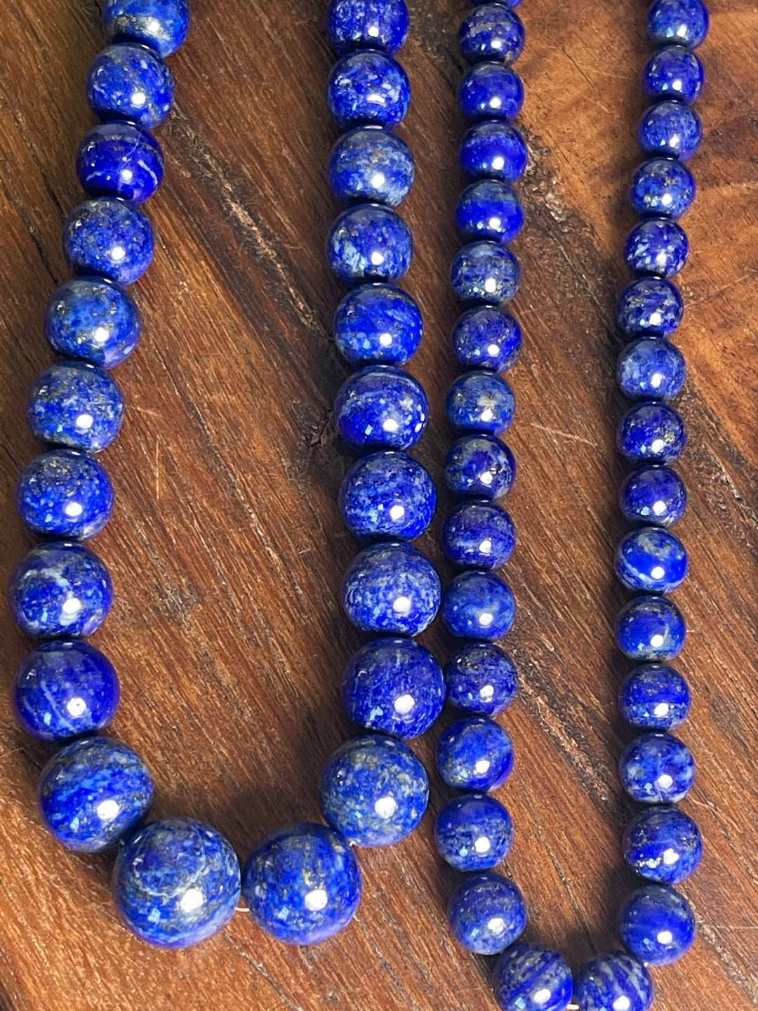 Lapis Lazuli Round Beaded Necklace