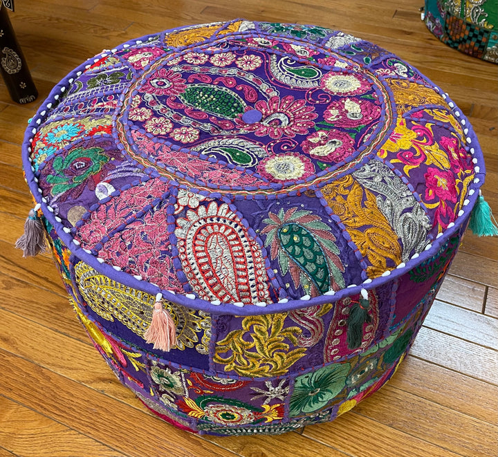 Patchwork Pouf Ottoman - Just Arrived Large Size