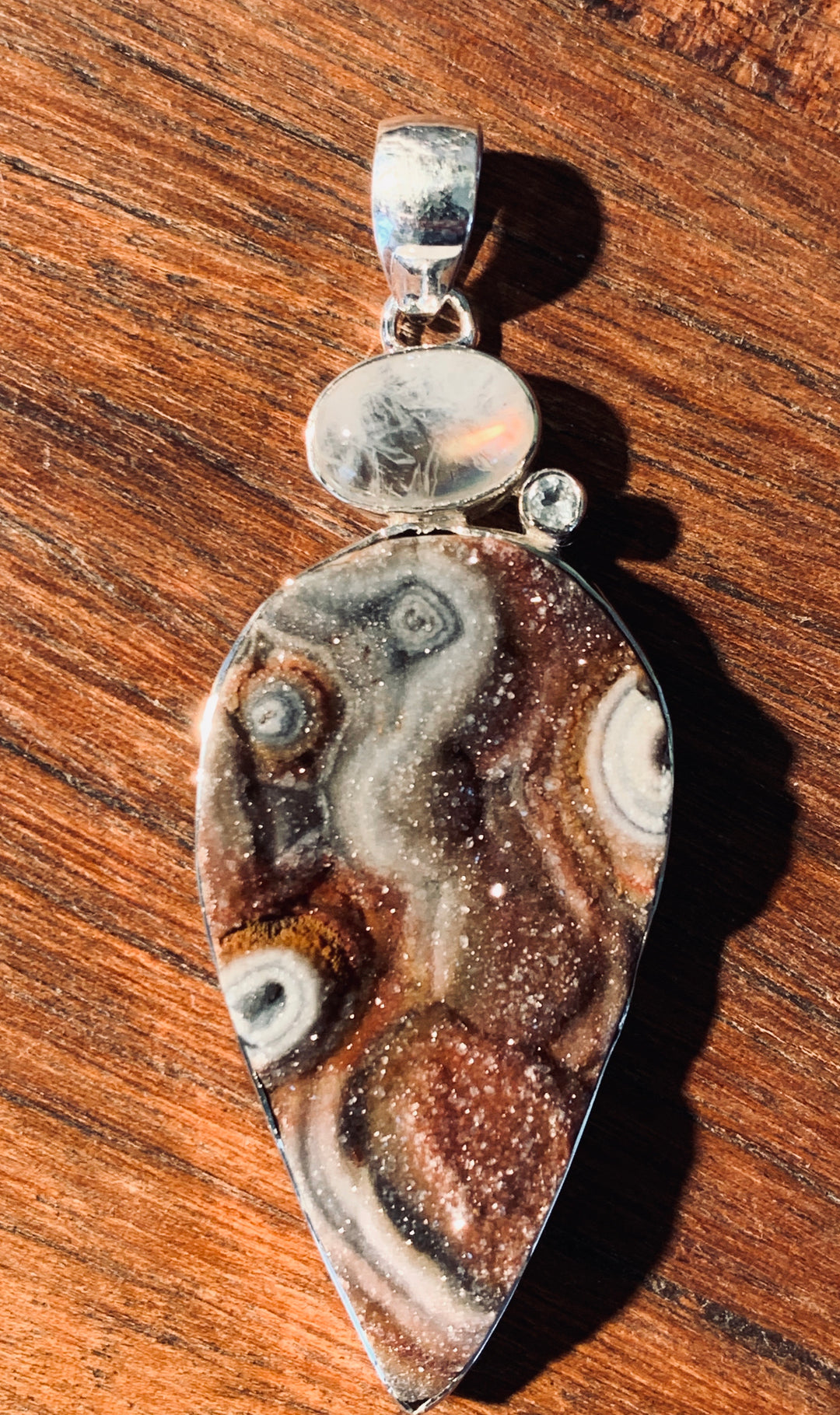 Desert Druzy Pendant - Floating Lotus