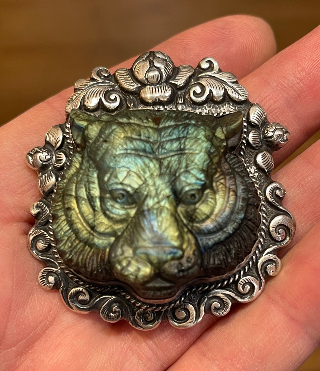 Labradorite Tigress Protection Pendant