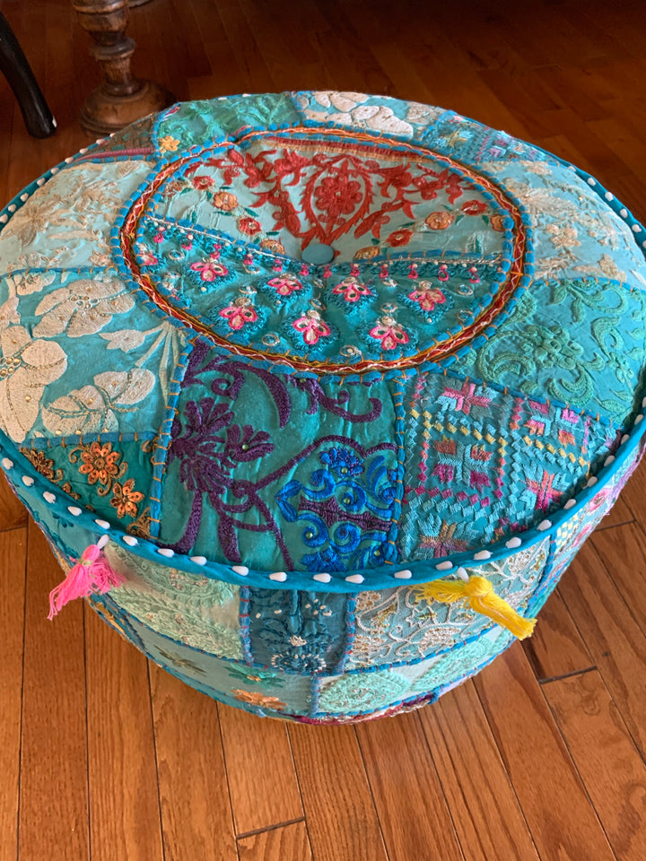 Patchwork Pouf Ottoman - Just Arrived Large Size