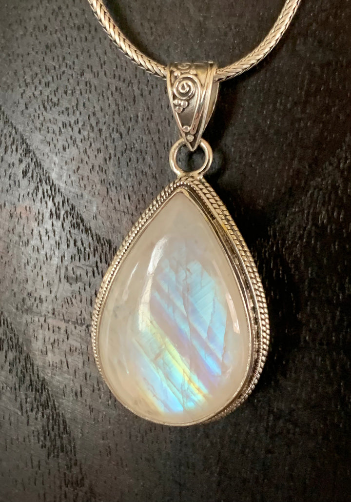 Luminous Moonstone Locket Pendant