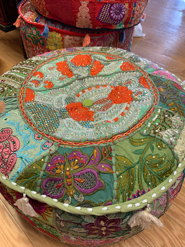 Patchwork Pouf Ottoman - Just Arrived Large Size