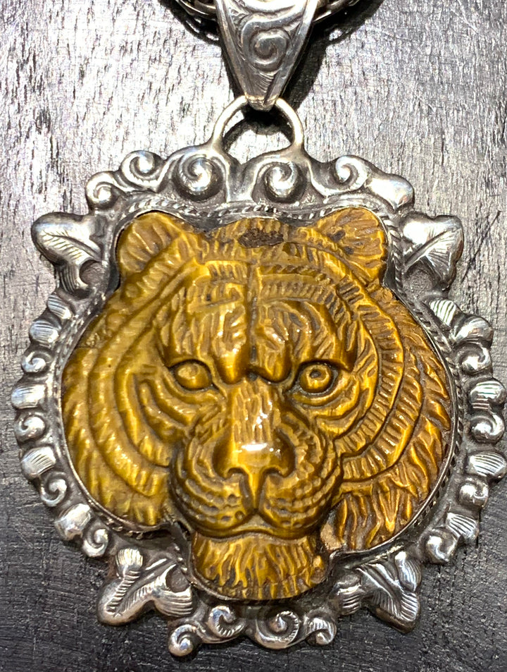 Tiger’s Eye Tigress Pendant