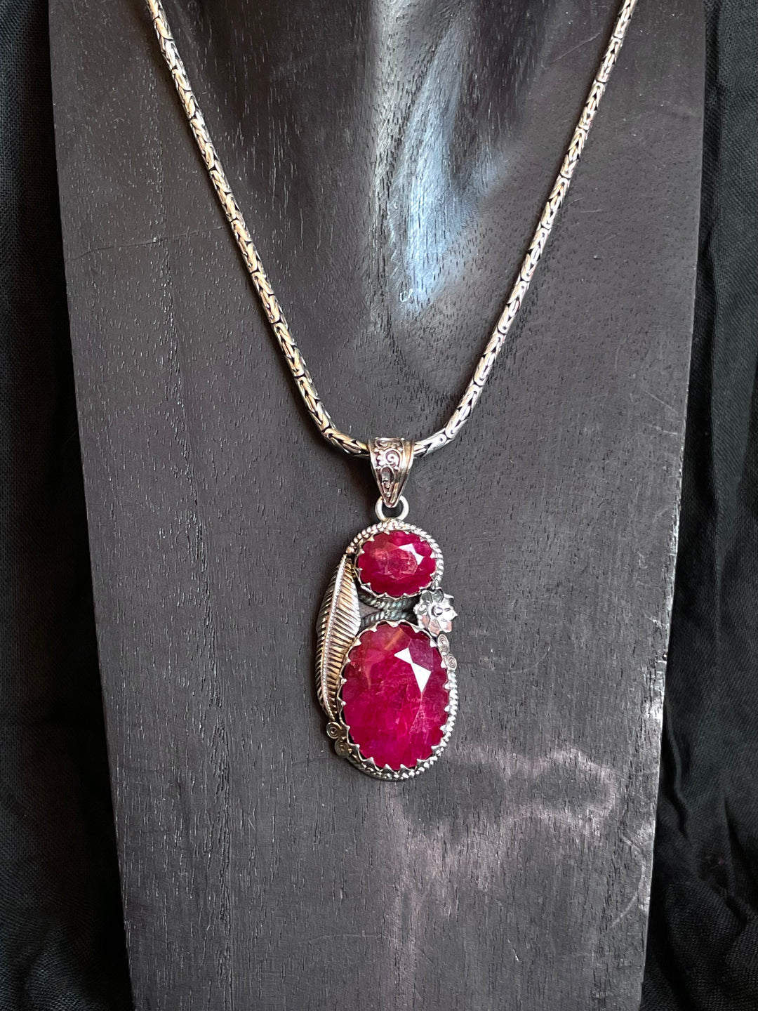 Flower of The Heart Ruby Pendant