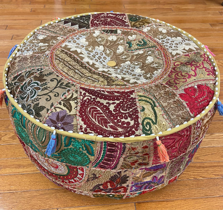 Patchwork Pouf Ottoman - Just Arrived Large Size