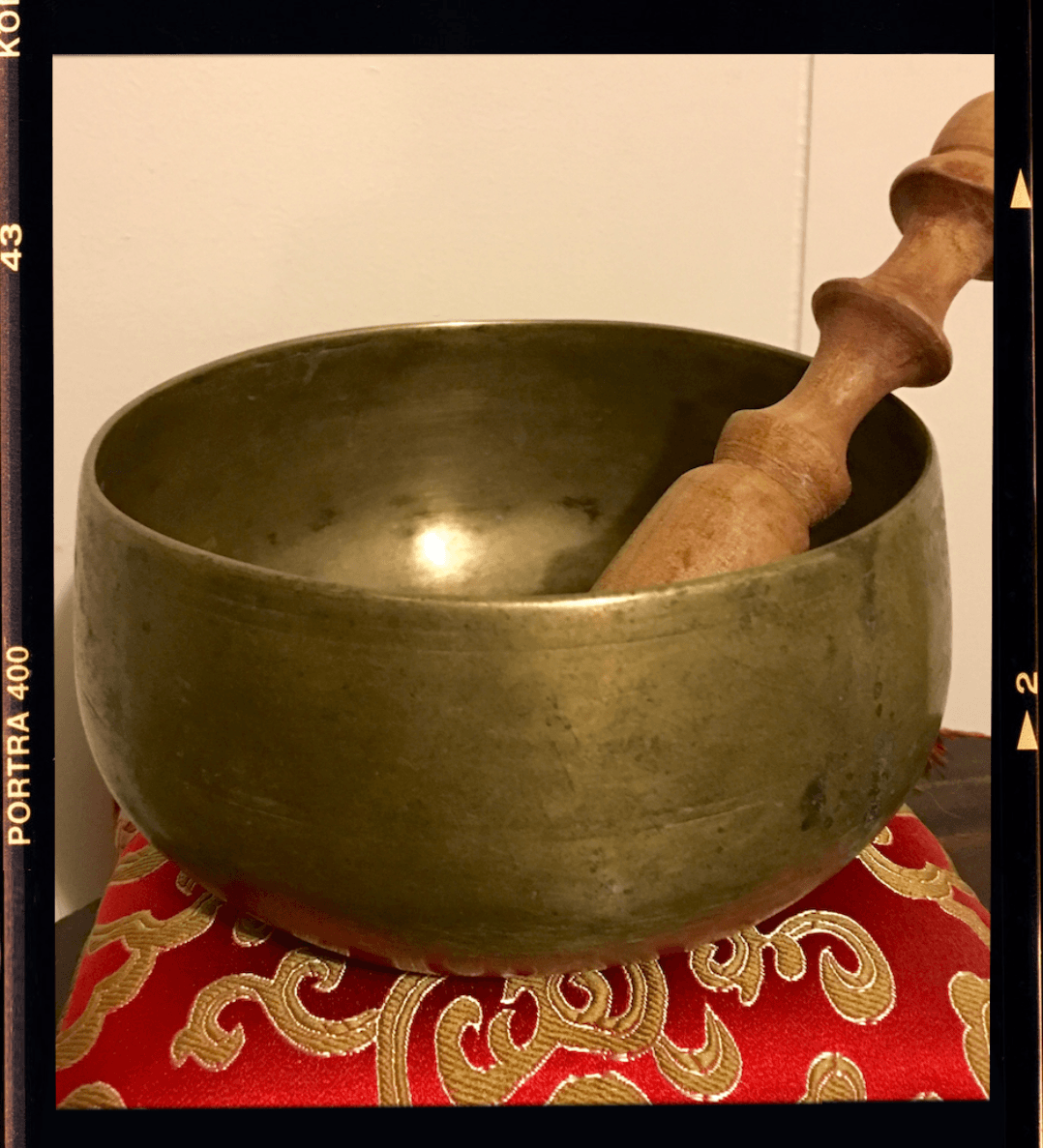 Antique Tibetan Singing Bowl - Floating Lotus